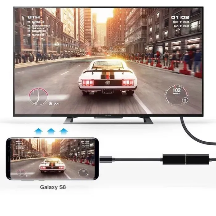 Câble Adaptateur USB C Type C Mâle vers HDMI Femelle Noir