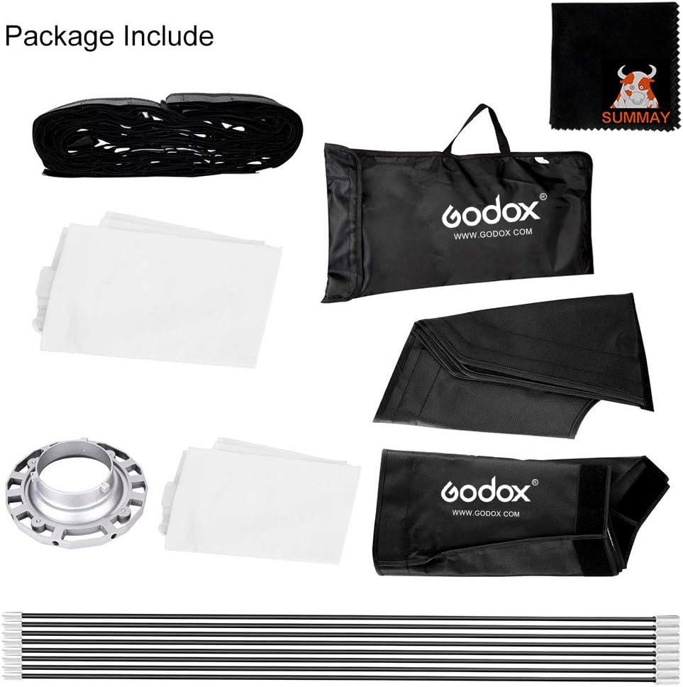 GODOX Grille Softbox 120cm Boîte à Lumière Octogonale Photographie Lumière avec Bowens Mount pour Portrait Produit Photographie Studio Flash Speedlight