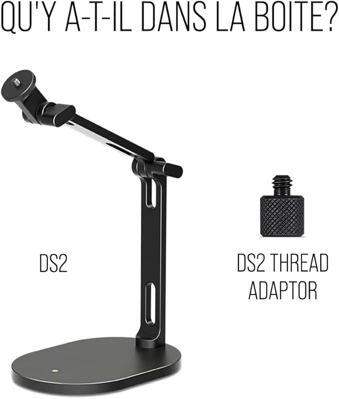 RØDE DS2 Bras de studio de bureau pour microphones, caméras, smartphones, lumières et autres accessoires (jusqu'à 900g)